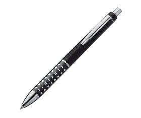 Plastic ball pen with sparkling dot grip zone