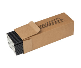 Set of 100 drink straws made of paper