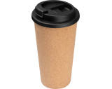 Double-walled leakproof mug with cork coating