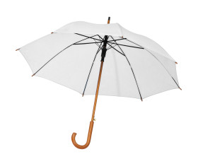 Parapluie automatique avec poignée en bois et tiges en métal de verre