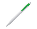 Stylo bille plastique blanc avec clip de couleur