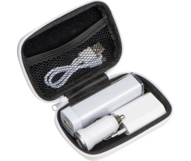 Set de viaje con Powerbank, cargador y enchufe